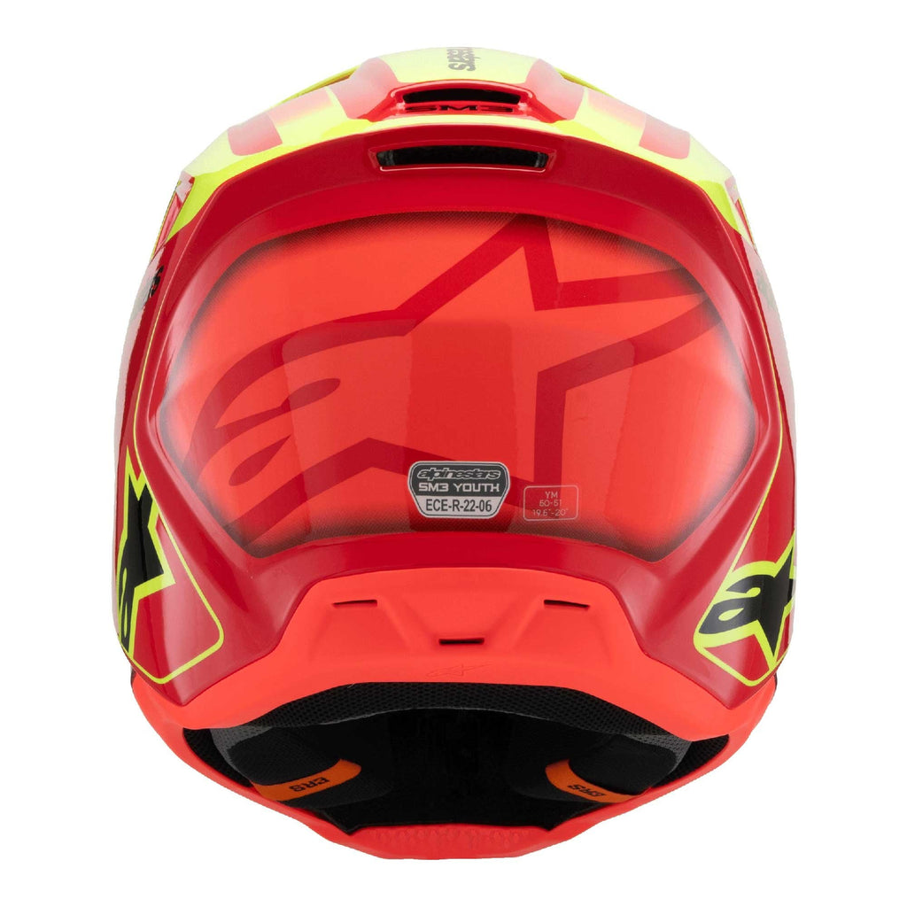 Alpinestars (MX26) Youth Helmet - S-M3 FRAY ECE06 (Red/Yellow Fluo/Black Gloss)