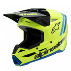 Alpinestars Youth S-M3 Radium Helmet (Yellow Fluo/Black/Blue Gloss)