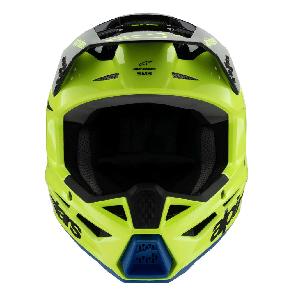 Alpinestars (MX26) Youth Helmet - S-M3 Radium ECE06 (Yellow Fluo/Black/Blue Gloss)