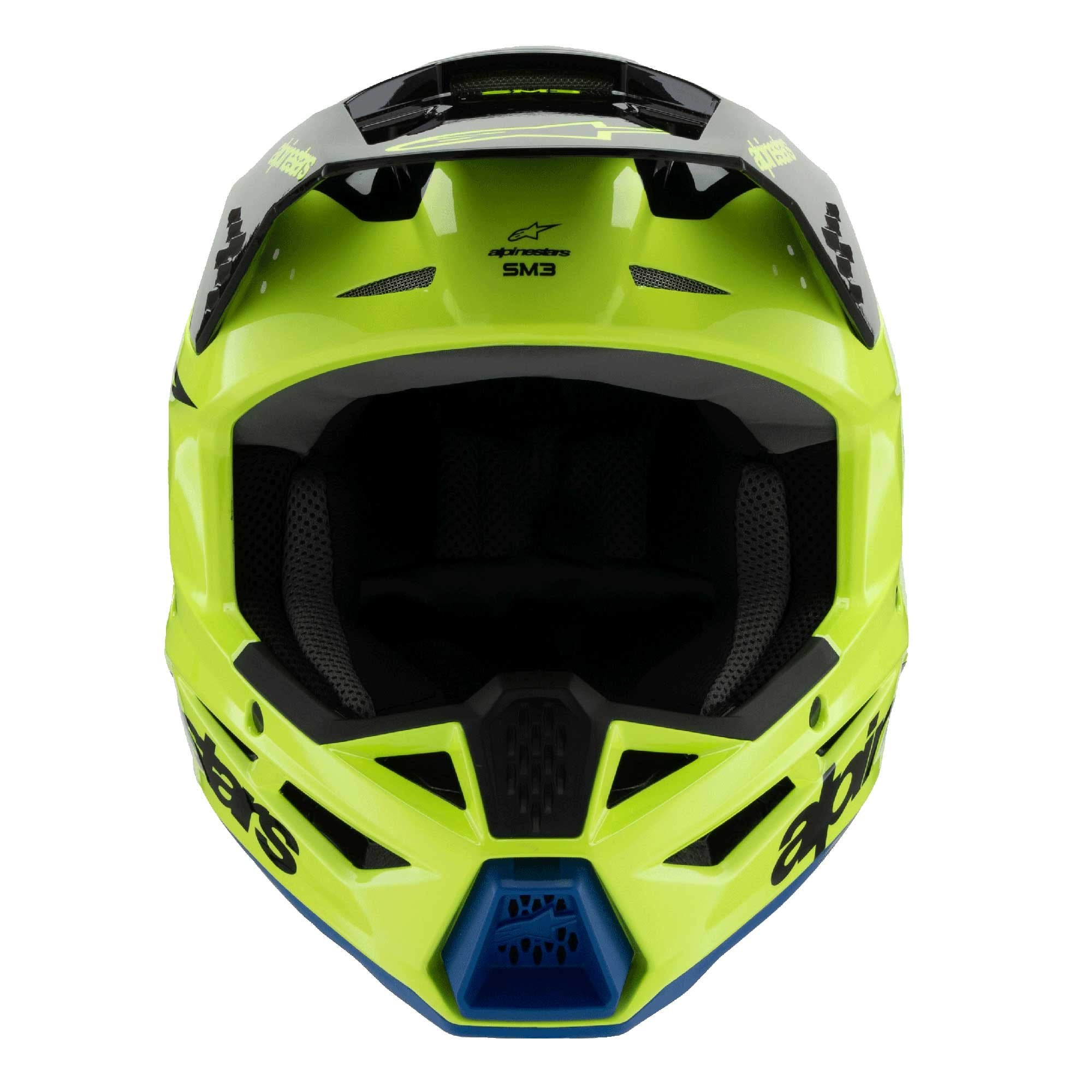 Alpinestars (MX26) Youth Helmet - S-M3 Radium ECE06 (Yellow Fluo/Black/Blue Gloss)