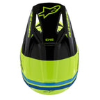 Alpinestars Youth S-M3 Radium Helmet (Yellow Fluo/Black/Blue Gloss)