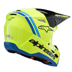 Alpinestars Youth S-M3 Radium Helmet (Yellow Fluo/Black/Blue Gloss)
