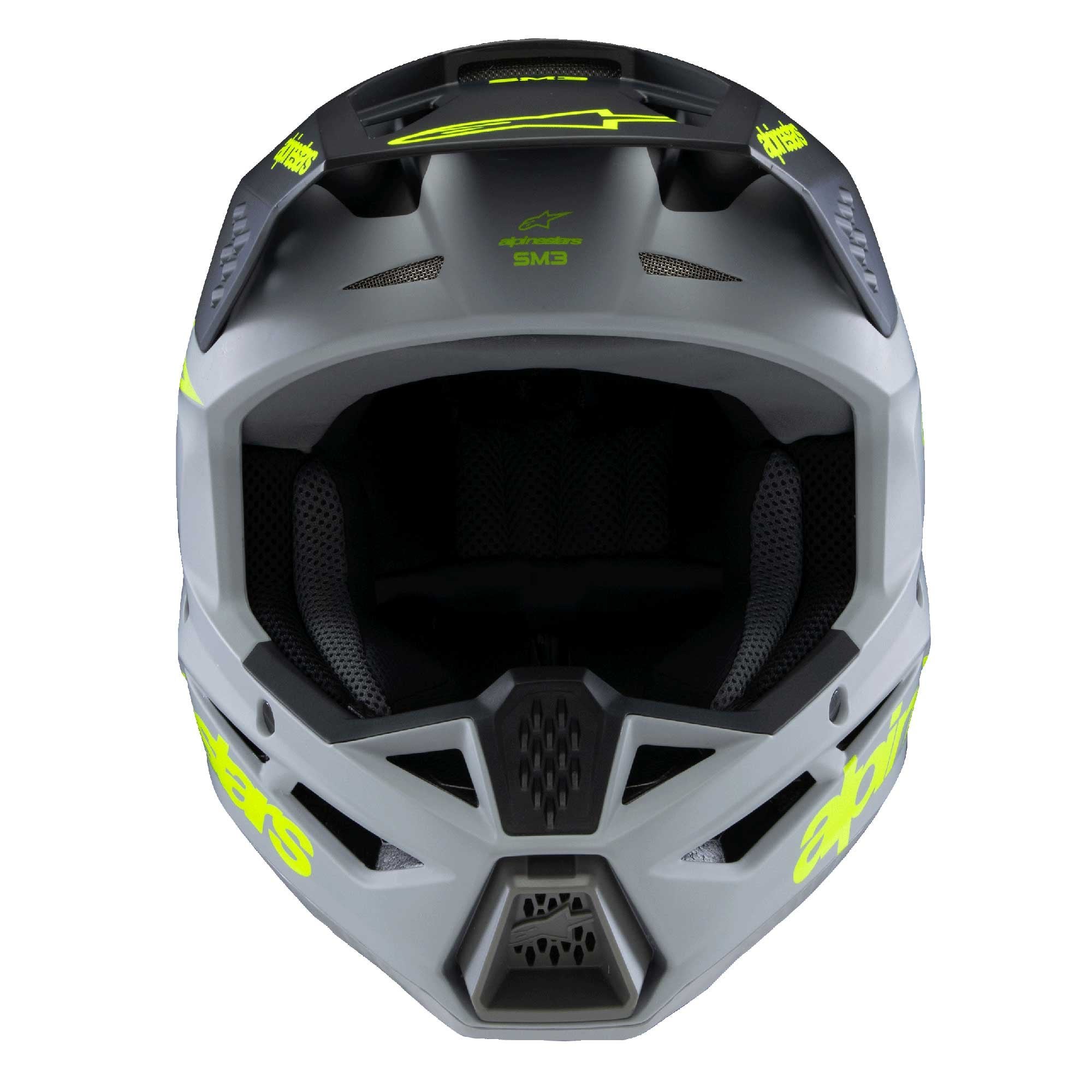 Alpinestars (SALE) Youth Helmet - S-M3 Radium ECE06 (Grey/Black/Yellow Fluo Matt)