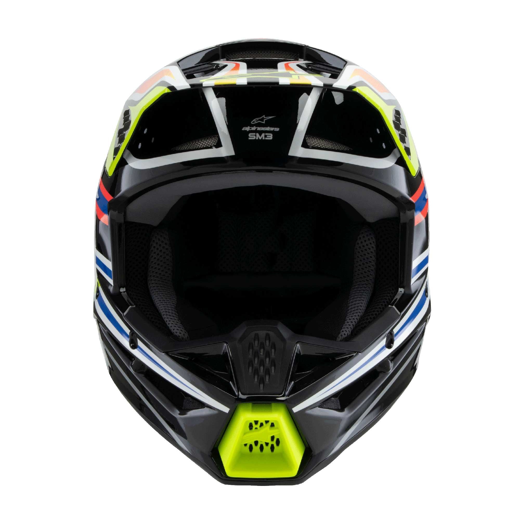 Alpinestars (MX26) Youth Helmet - S-M3 WURX ECE06 (Black/Yellow Fluo/Blue/Red Gloss)