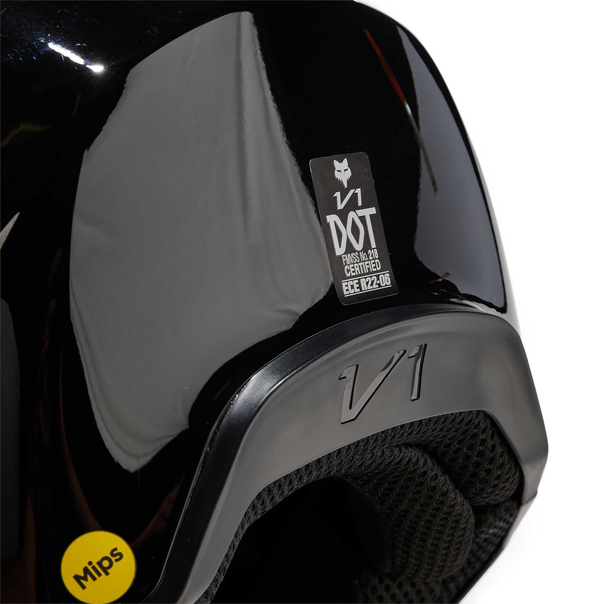 FOX MX | Enduro Helmet - V1 PLAIN (Gloss Black)