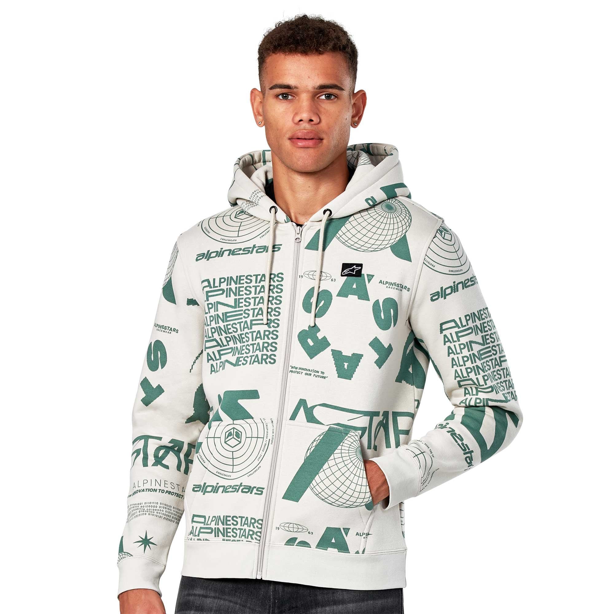 Alpinestars (SALE) Zip Hoodie - Determinant (Off White)