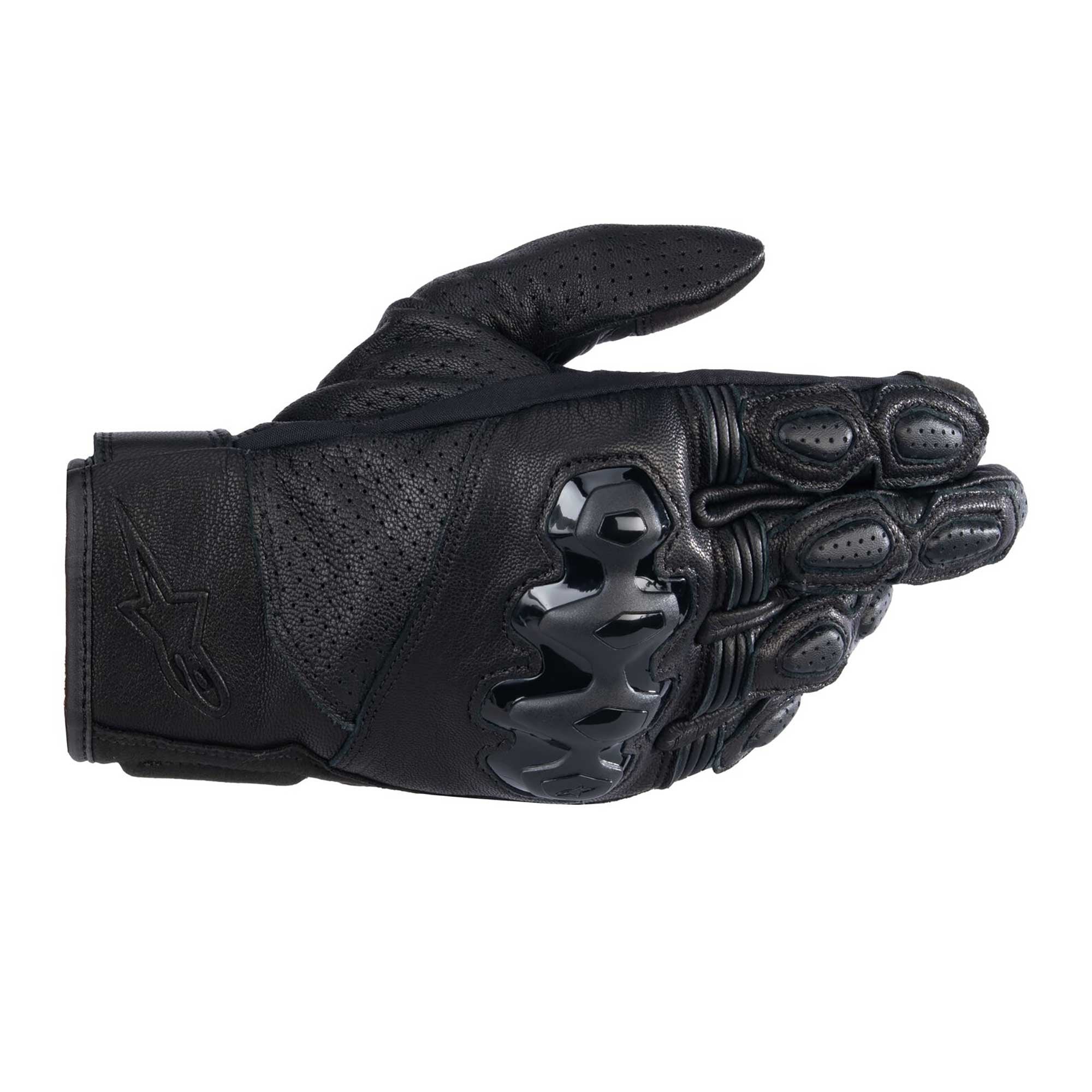 Alpinestars Celer V3 Motorcycle Short Leather Gloves (Black/Black)
