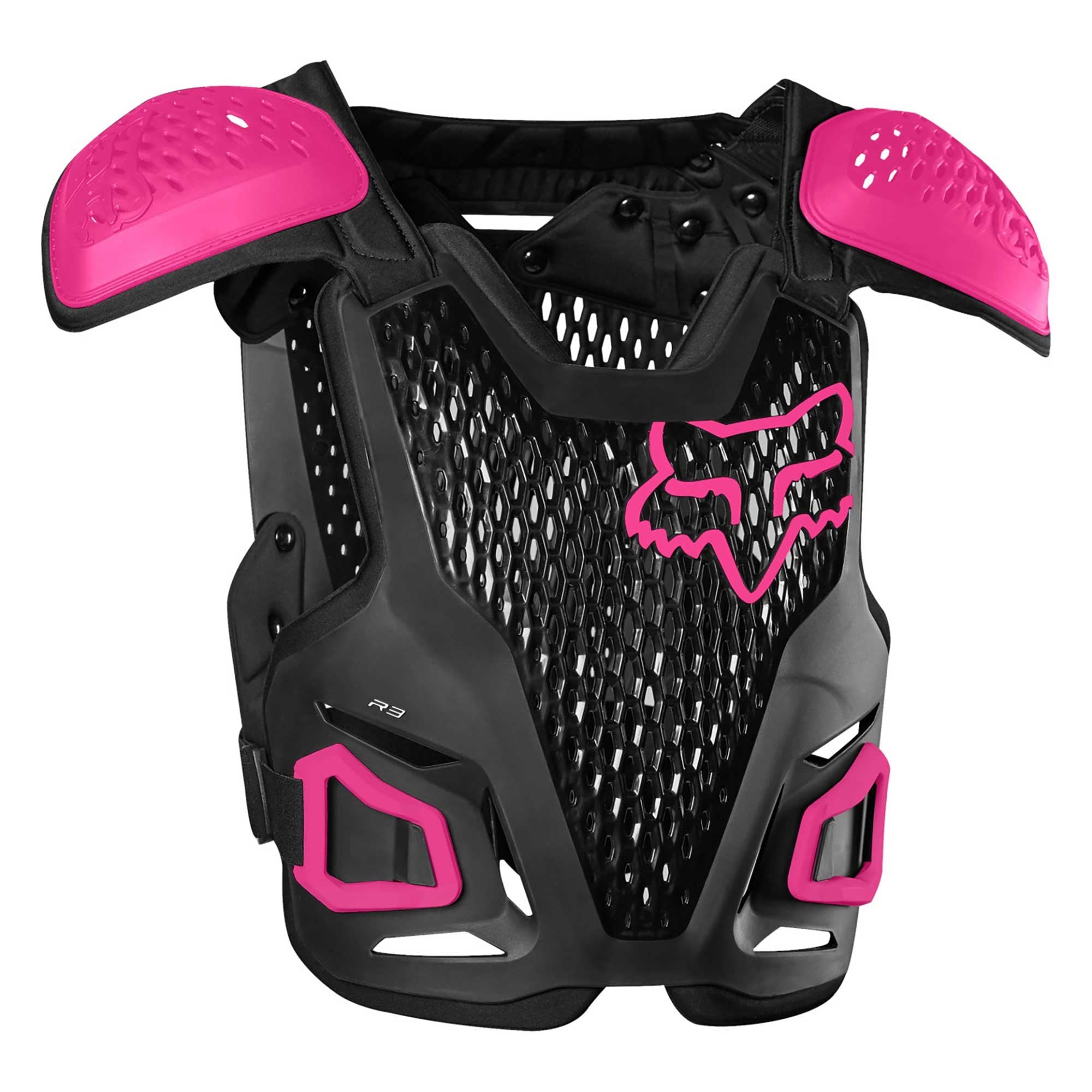 FOX Racing MX | MTB Youth Armour Chest Deflector - R3 (Black/Pink)