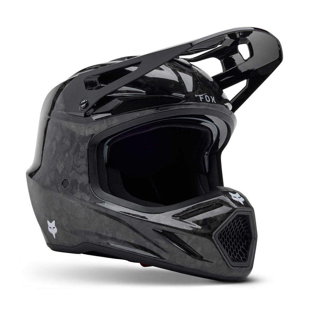 FOX Racing MX | Enduro Helmet - V3 RS Carbon SOLID (Gloss Black)