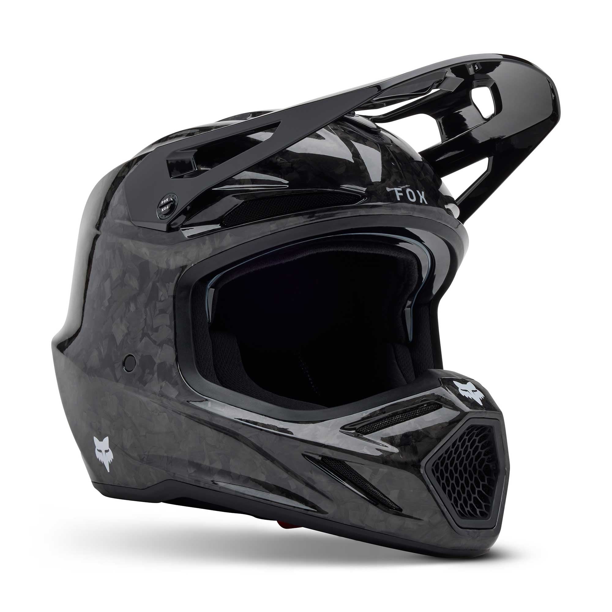 FOX Racing MX | Enduro Helmet - V3 RS Carbon SOLID (Gloss Black)