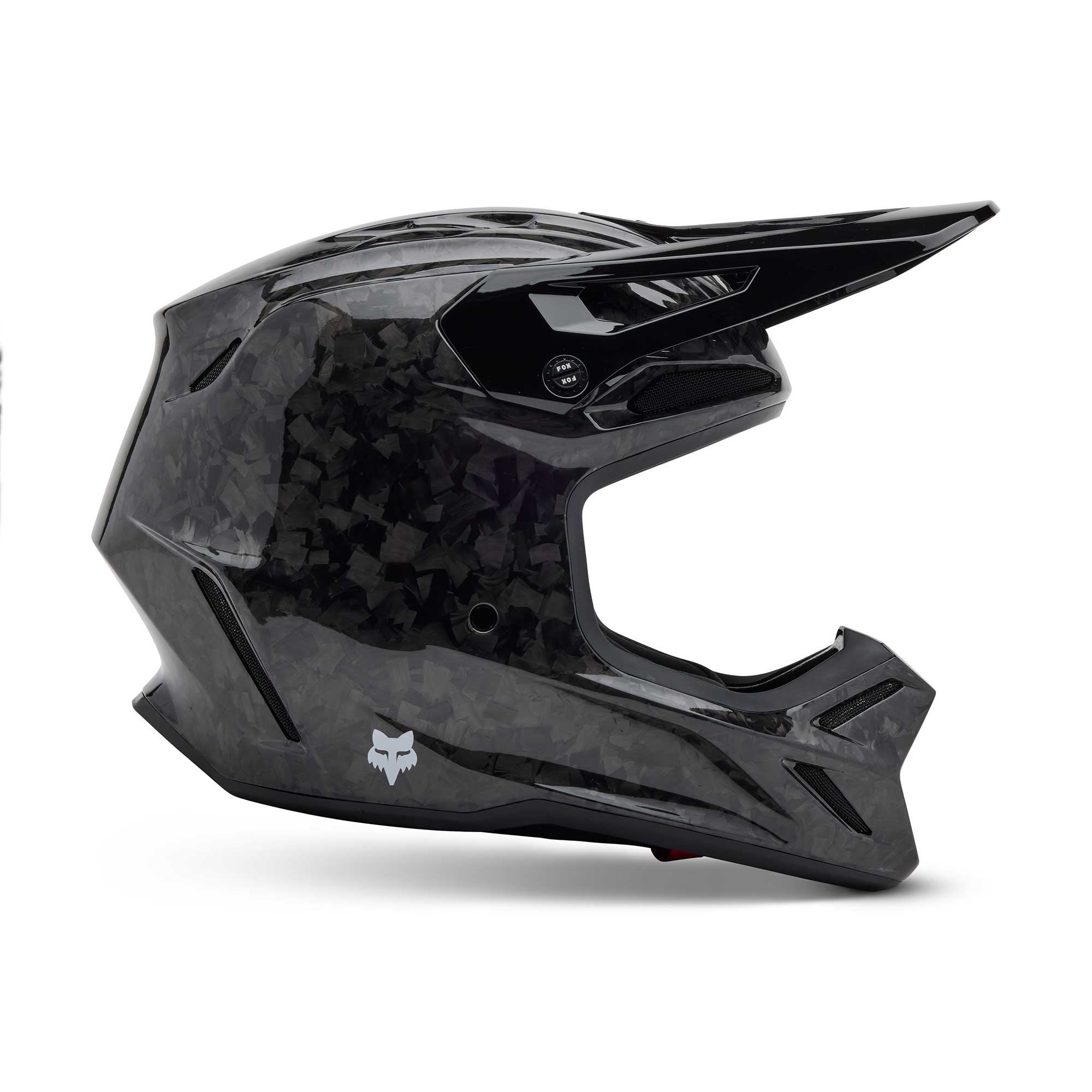 FOX Racing MX | Enduro Helmet - V3 RS Carbon SOLID (Gloss Black)