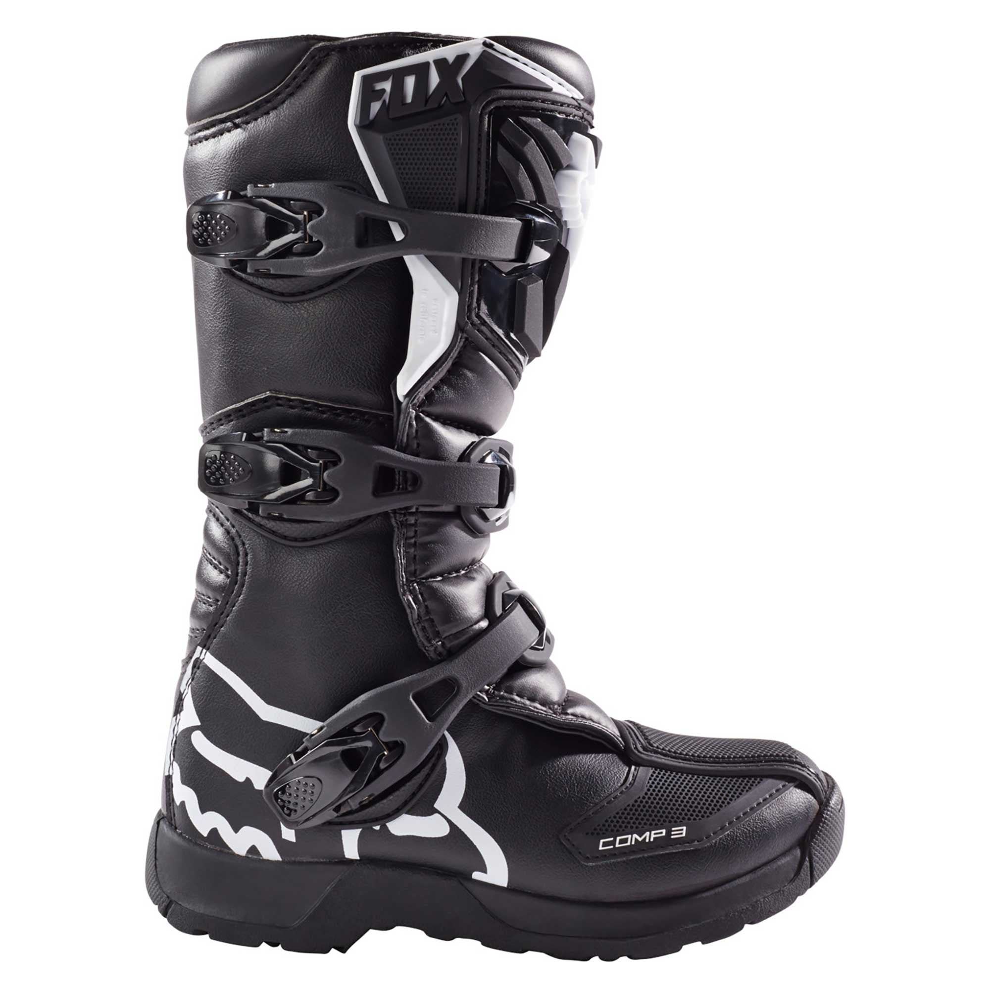 FOX Racing Youth Motocross Boots - COMP 3Y (Black)
