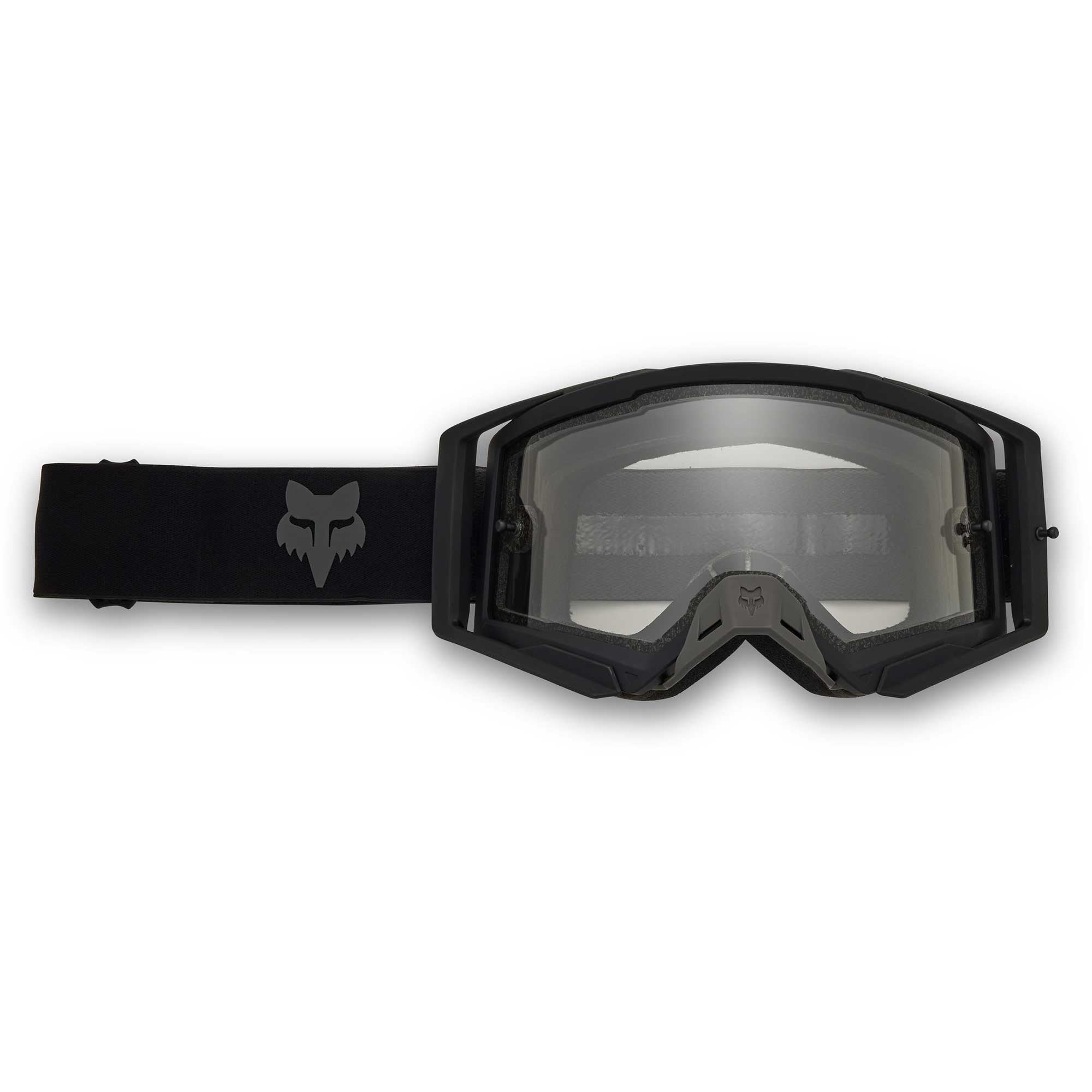 FOX Racing MX | MTB Goggles - AIRSPACE V3 Enduro (Black) Dual Clear Lens