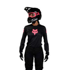 FOX Racing Women's BLACKOUT MX Jersey (Black/Black)