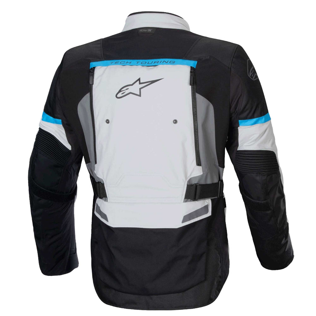 Alpinestars Bogota Pro Drystar Motorcycle Adventure | Touring Textile Jacket (Ice Grey/Black/Cyan)