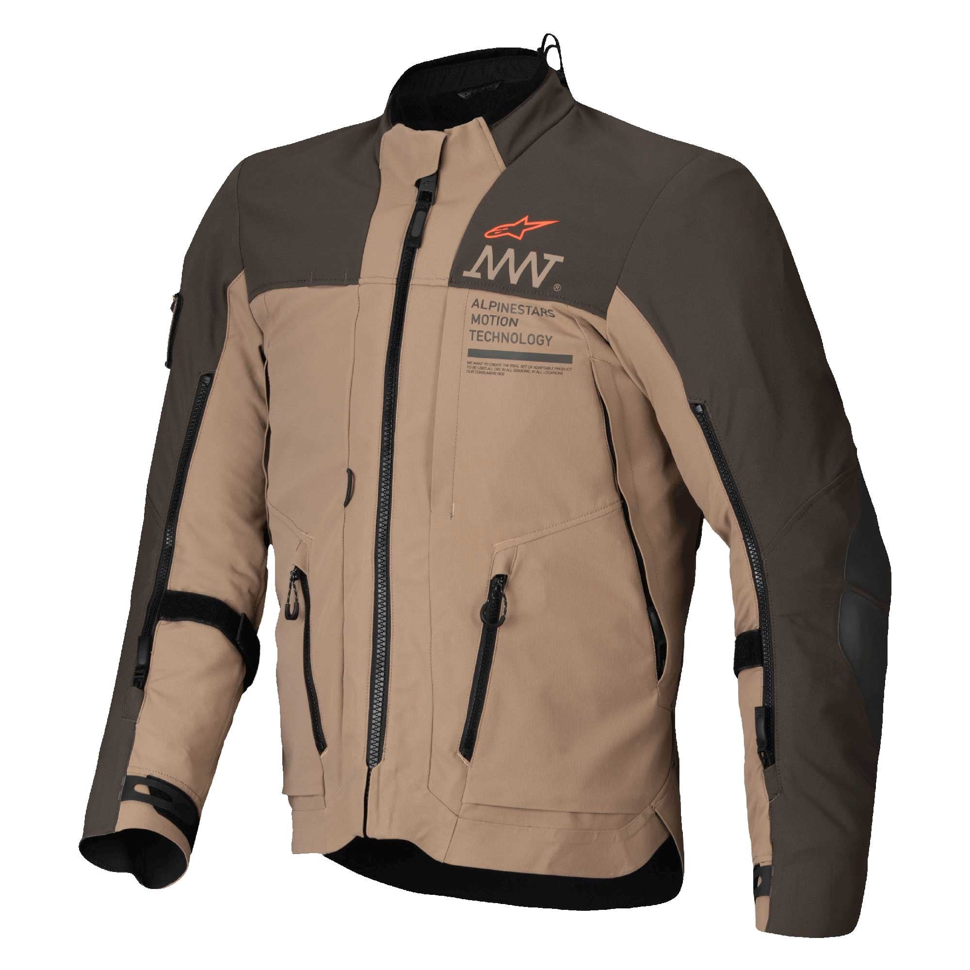 Alpinestars AMT-8 Stretch Drystar XF Motorcycle Adventure Textile Jacket (Dark Brown/Dark Khaki)