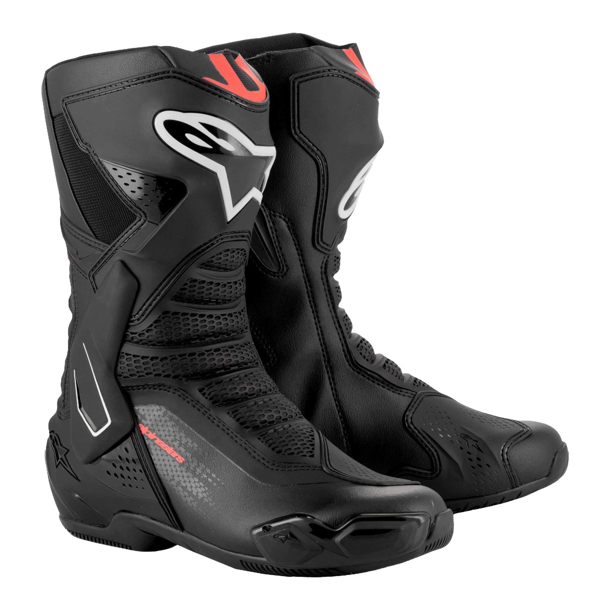 Alpinestars SMX-6 V3 Motorcycle Sports | Road Boots (Black/Red Fluo)