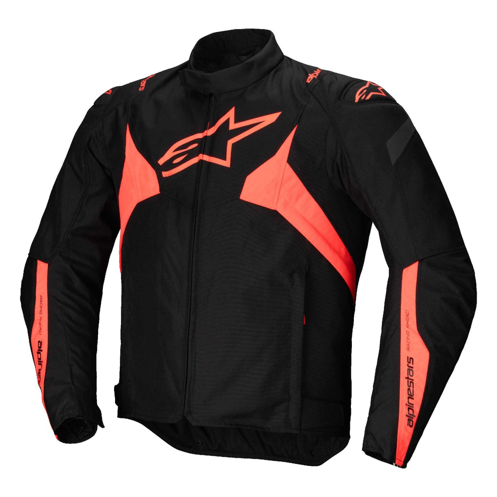 Alpinestars T-Jaws V4 WP Motorcycle Sports Textile Jacket (Black/Red Fluo)