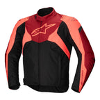 Alpinestars T-Jaws V4 WP Motorcycle Sports Textile Jacket (Black/Red Fluo/Dark Red)