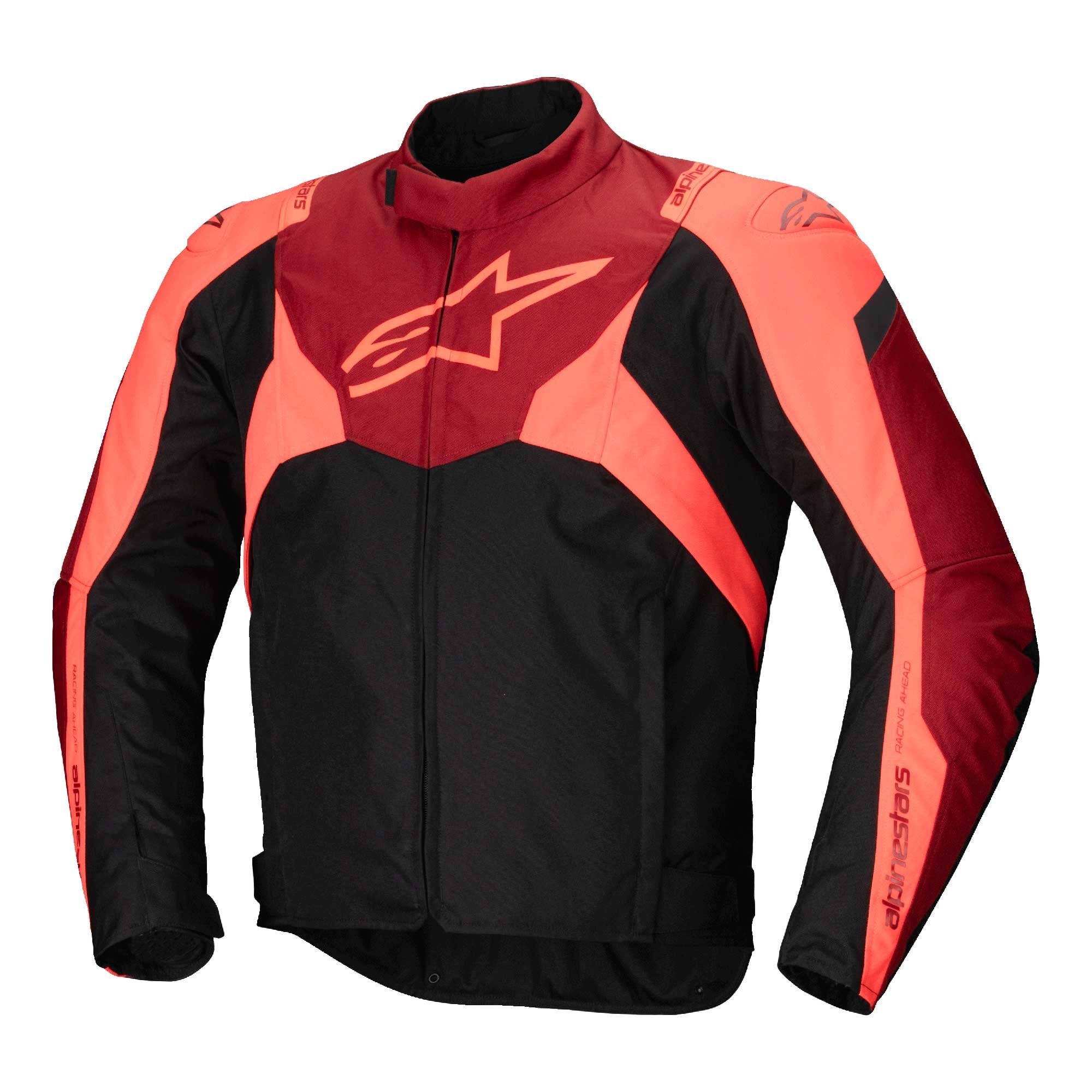 Alpinestars T-Jaws V4 WP Motorcycle Sports Textile Jacket (Black/Red Fluo/Dark Red)