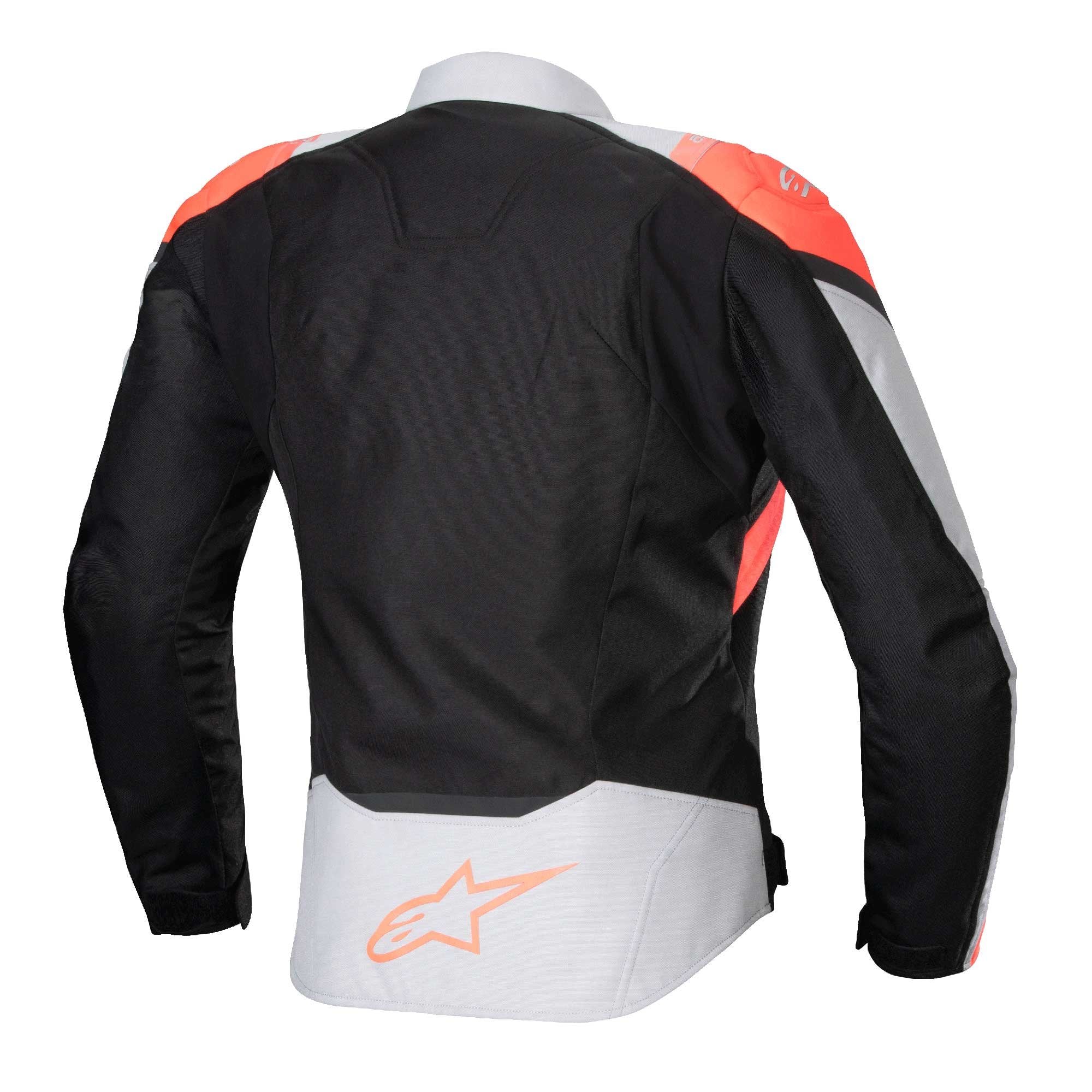 Alpinestars Women's T-Jaws V4 Waterproof Motorcycle Textile Jacket (Black/Ice Grey/Fluo Coral)