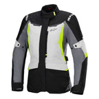 Alpinestars Stella ST-1 Waterproof Womens Motorcycle Textile Jacket (Ice Grey/Black/Yellow Fluo)