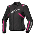 Alpinestars Womens Motorcycle Jacket - Stella T-SPS V2 Waterproof (Black/White/Diva Pink)