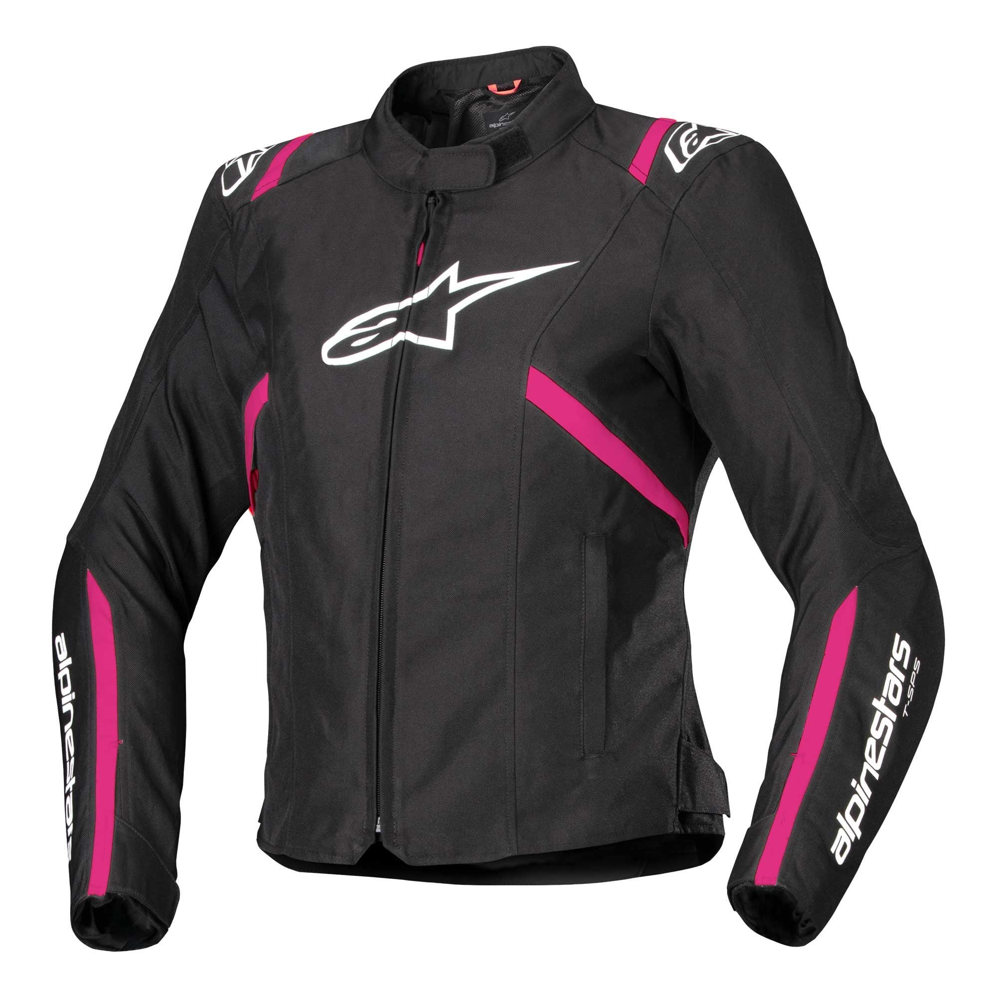 Alpinestars Womens Motorcycle Jacket - Stella T-SPS V2 Waterproof (Black/White/Diva Pink)