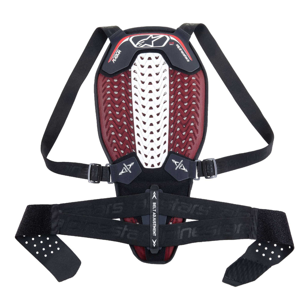 Alpinestars (Armour) Back Protector - Plasma With Straps + Kidney Belt (CE2) (Red/White/Black)