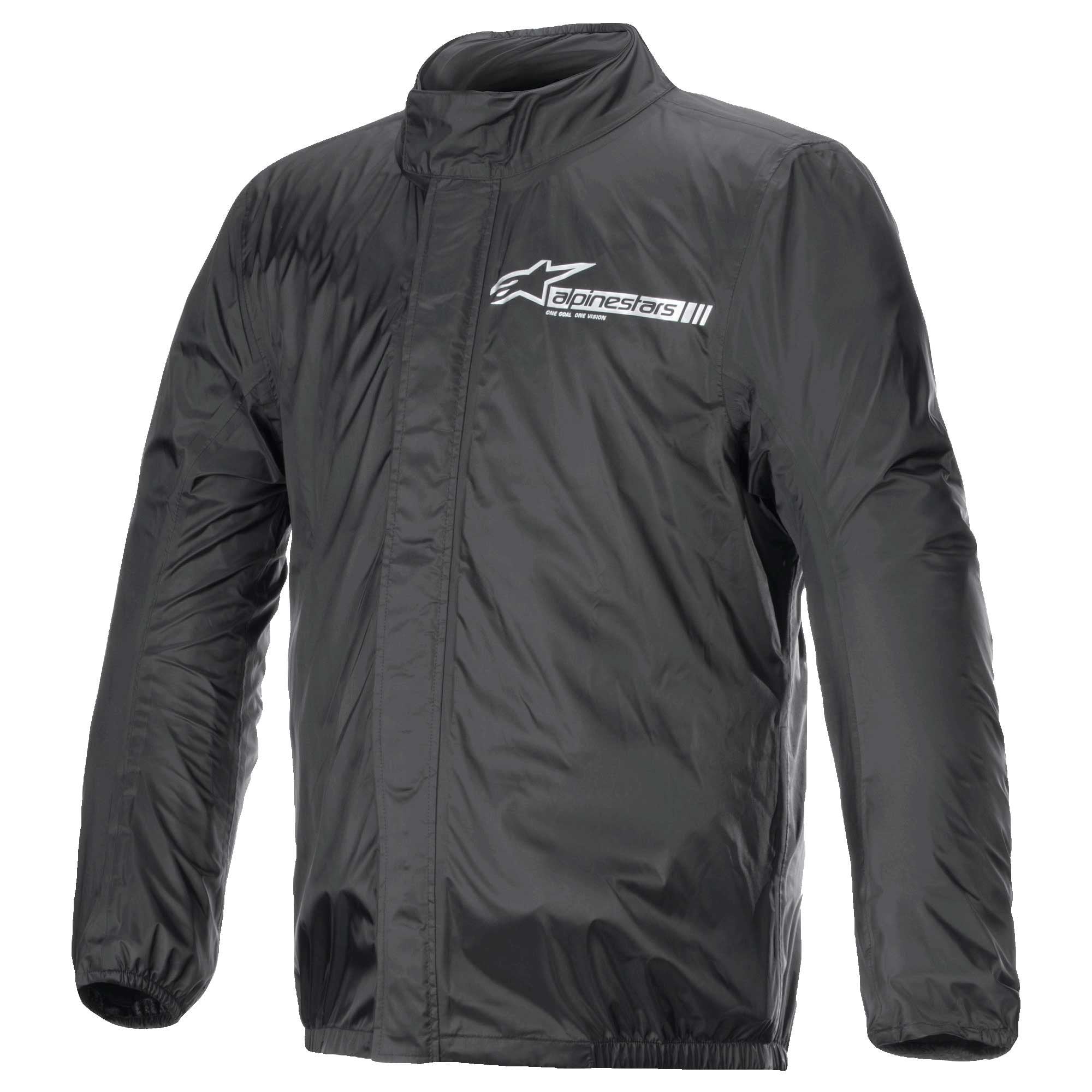 Alpinestars Motorcycle Waterproof Rain Jacket - Hurricane Rain V2 (Black)