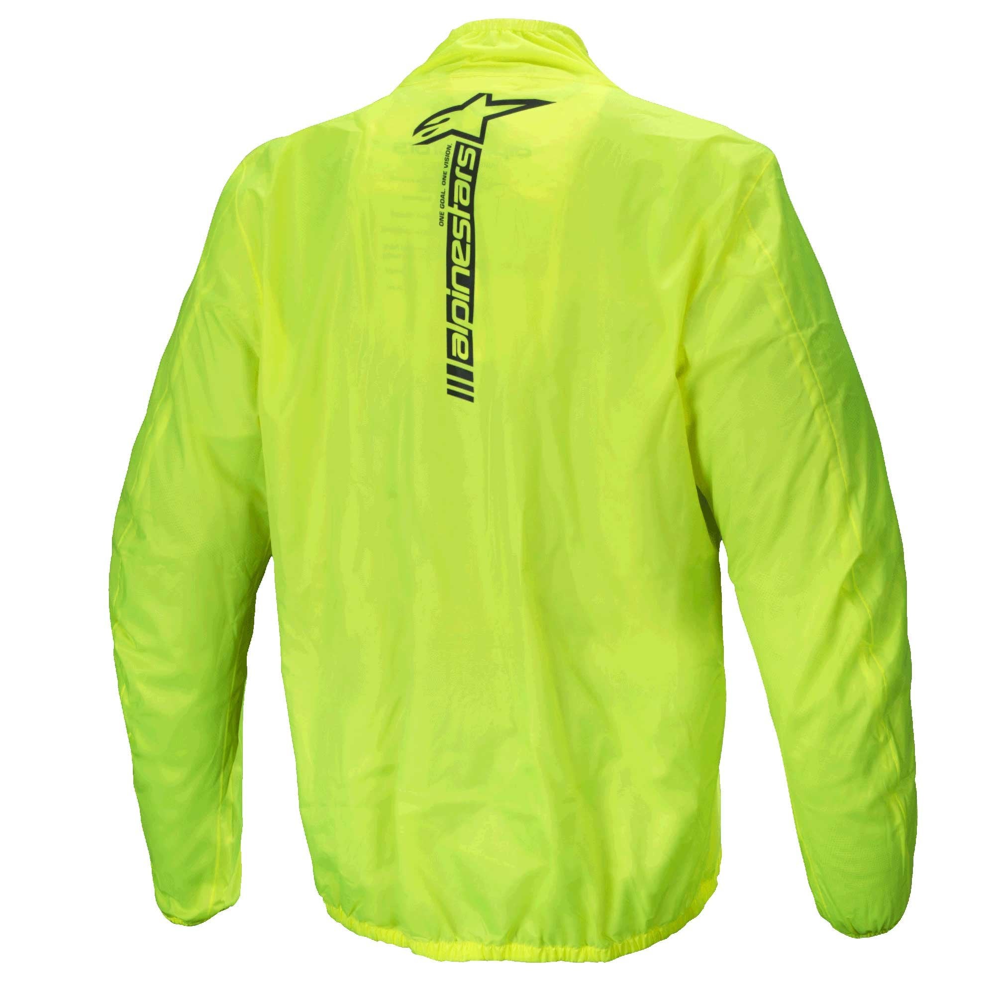 Alpinestars Motorcycle Waterproof Rain Jacket - Hurricane Rain V2 (Yellow Fluo)