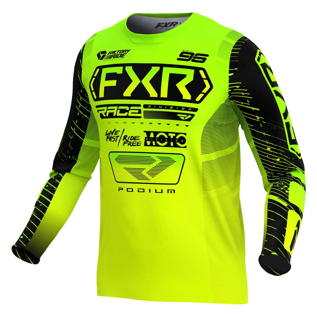 FXR (MX25) Jersey - PODIUM (Hi Vis/Lime/Black)