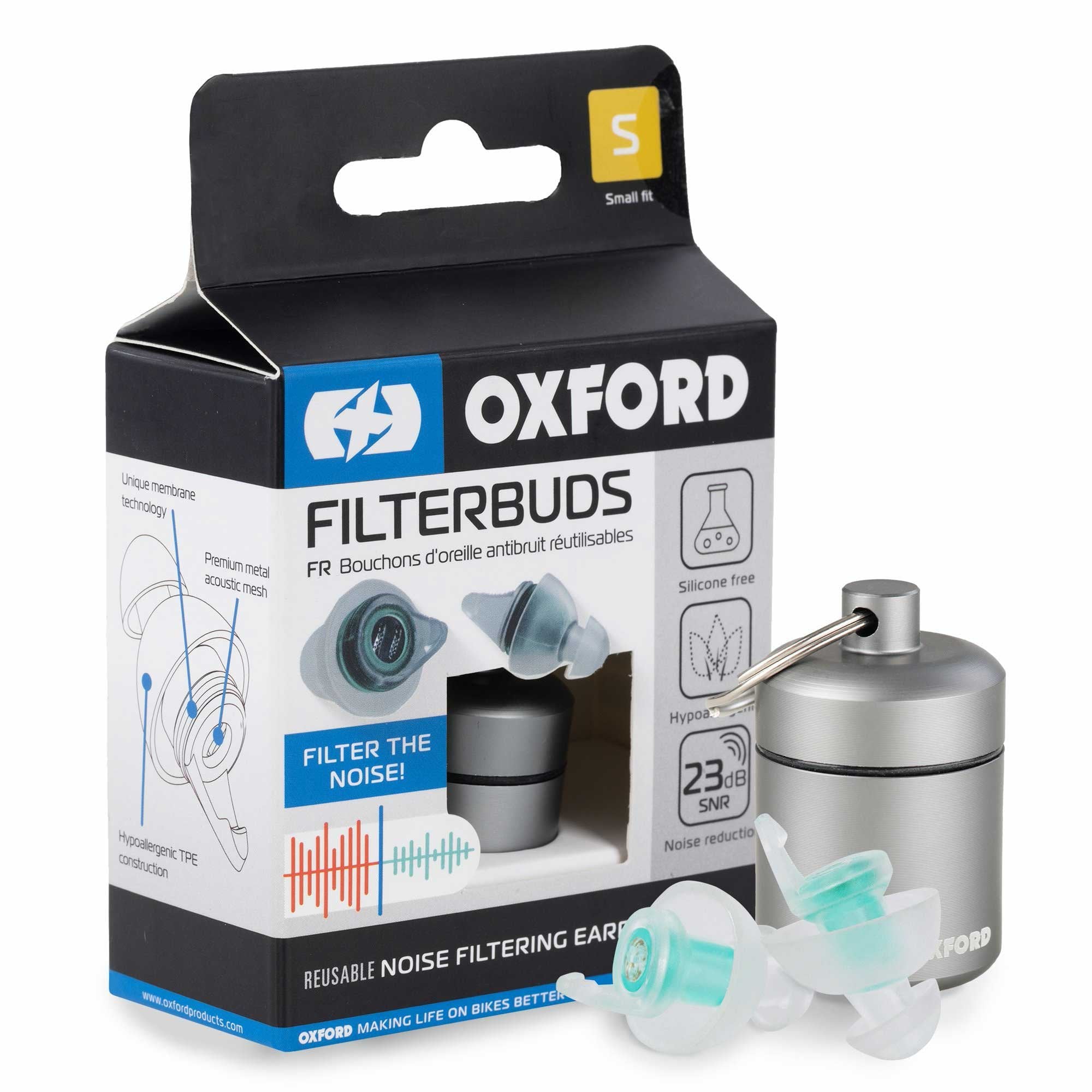 Oxford Filterbuds - Filter Ear Plugs - Small Fit (23 SNR)