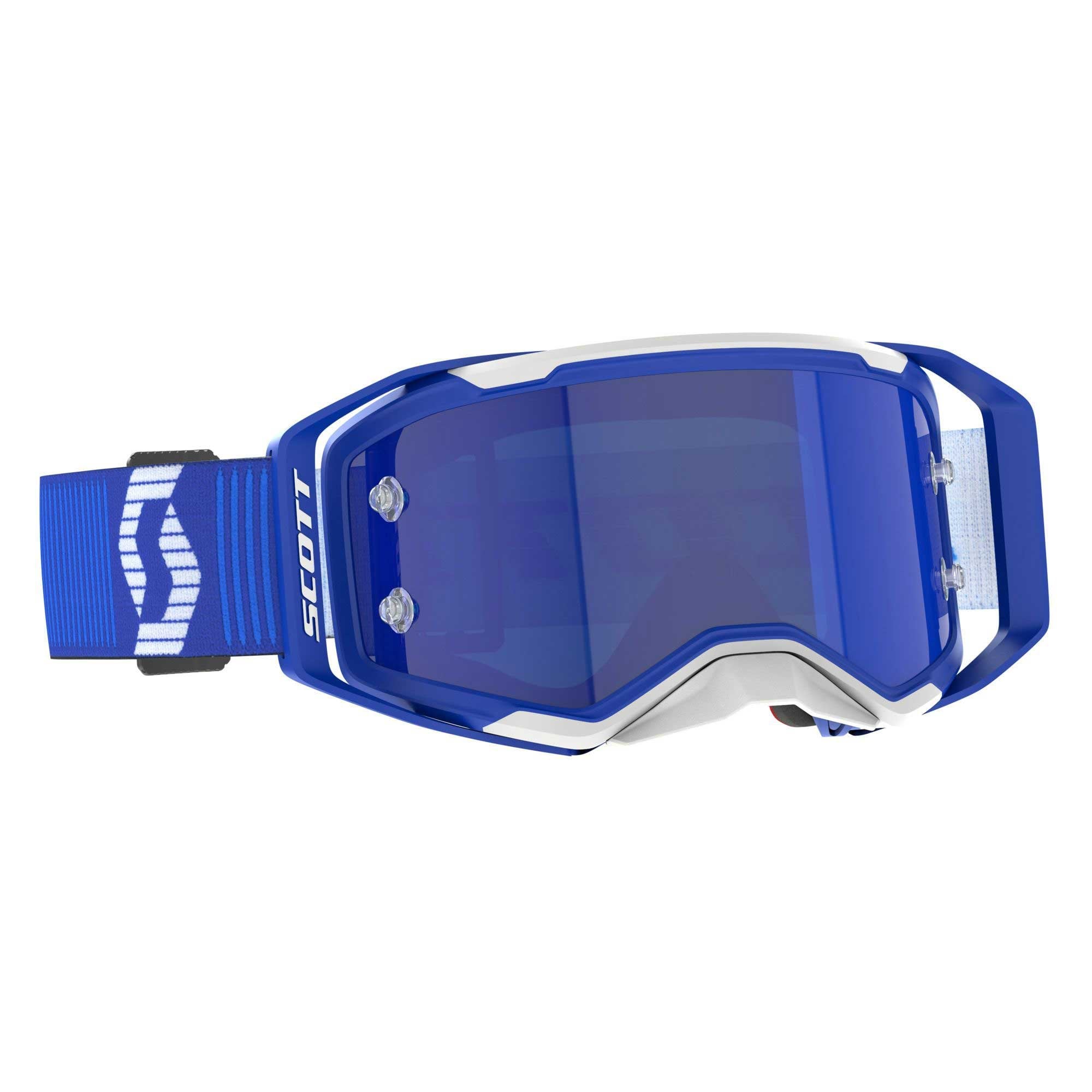 Scott Prospect 2.0 Goggles (Blue/White) Blue Iridium Lens