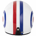 Vcan H589 Classic Roundel Open Face Helmet (White/Blue/Red)