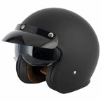 Vcan H589 Open Face Helmet inc Peak (Matte Black)