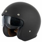 Vcan H589 Open Face Helmet inc Peak (Matte Black)