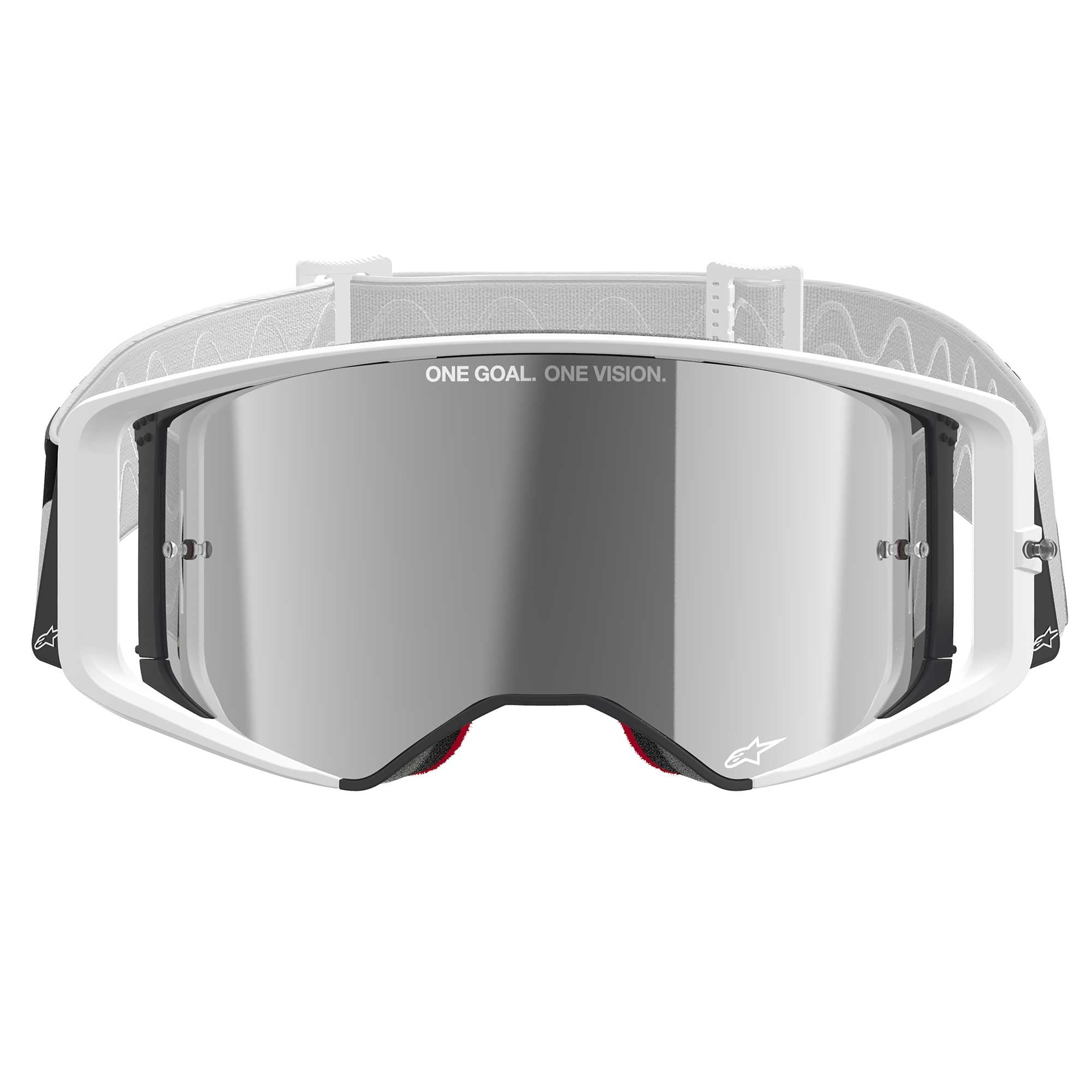 Alpinestars MX | MTB Vision SuperTech Goggles CORP (White) Mirror Silver Lens