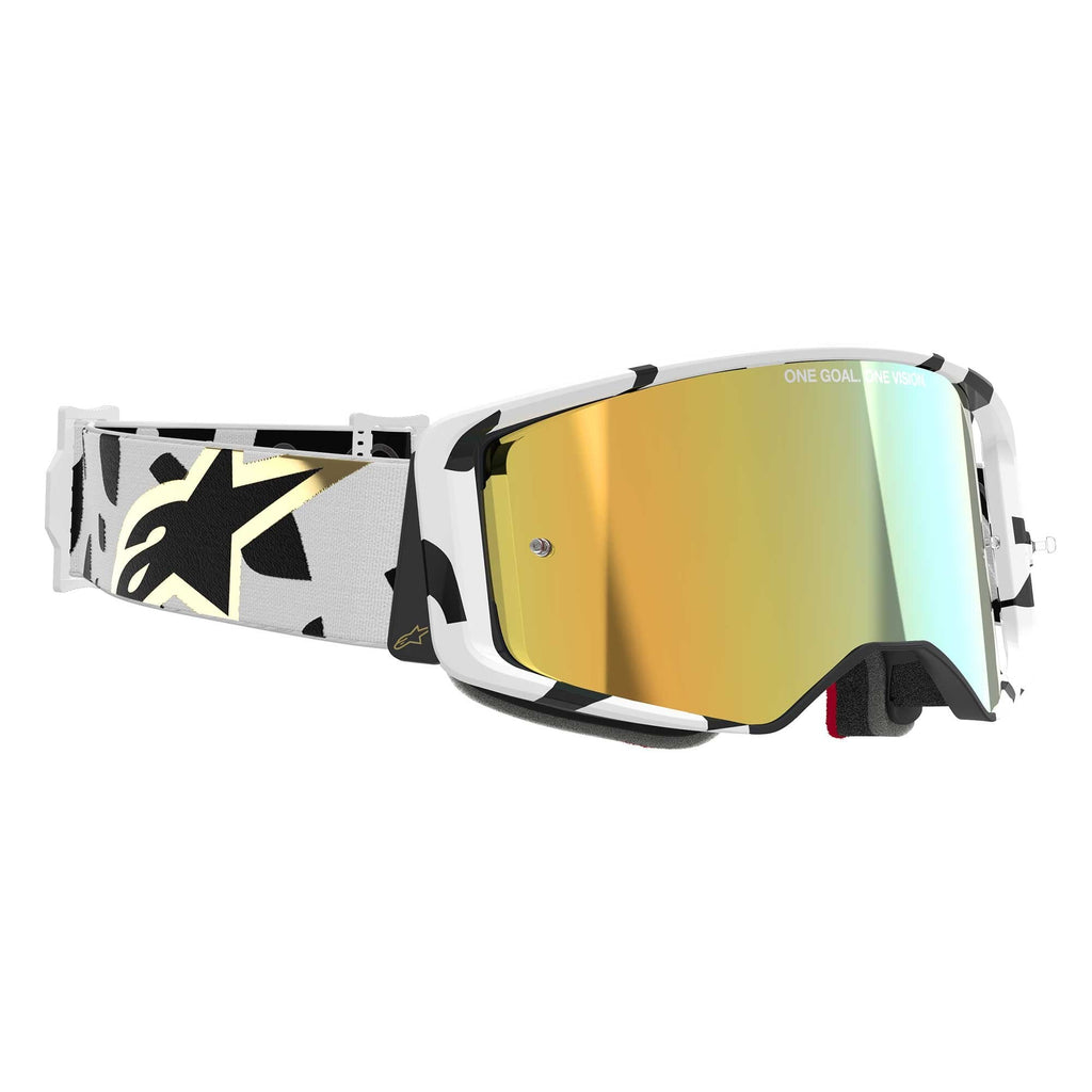 Alpinestars (MX26) Goggles - SuperTech CORP (White/Gold) Mirror Gold Lens