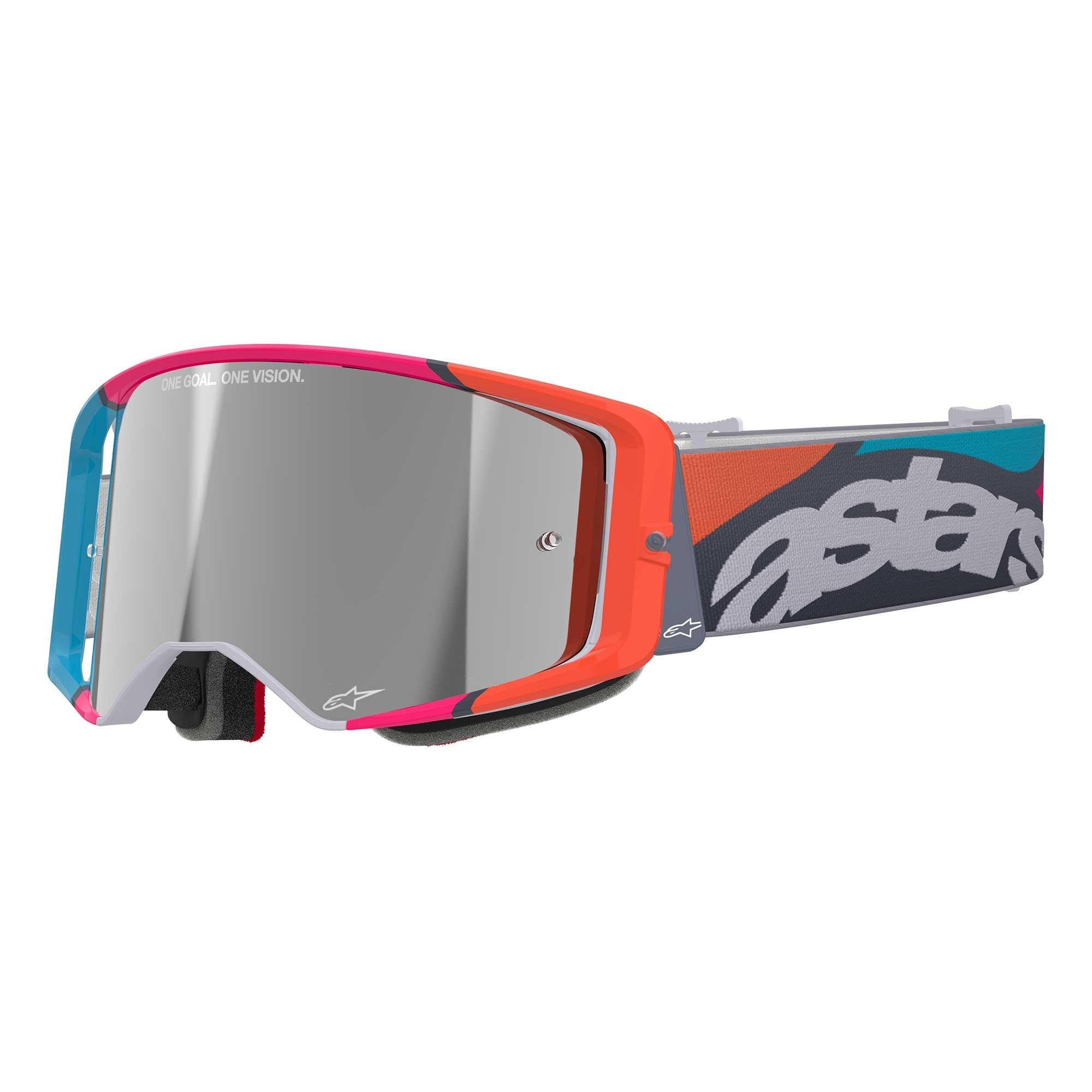 Alpinestars MX | MTB Vision SuperTech Goggles STREAM (Grey/Multi) Mirror Silver Lens