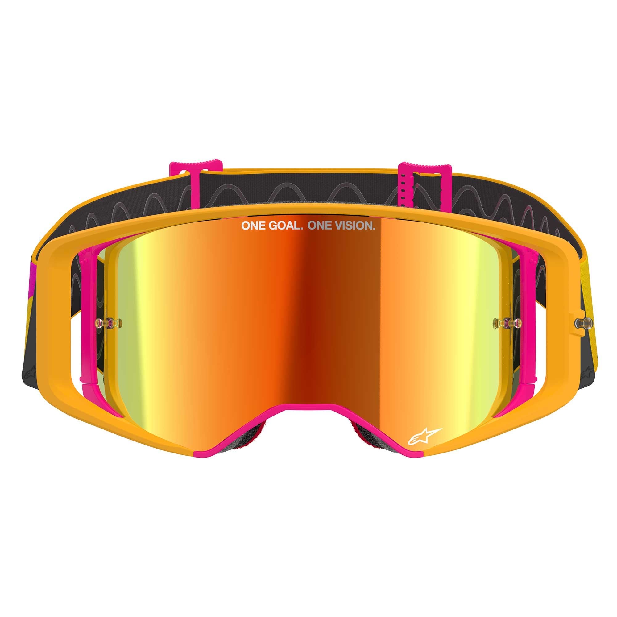 Alpinestars MX | MTB Vision SuperTech Goggles CORP (Yellow Fluo/Pink) Mirror Red Lens