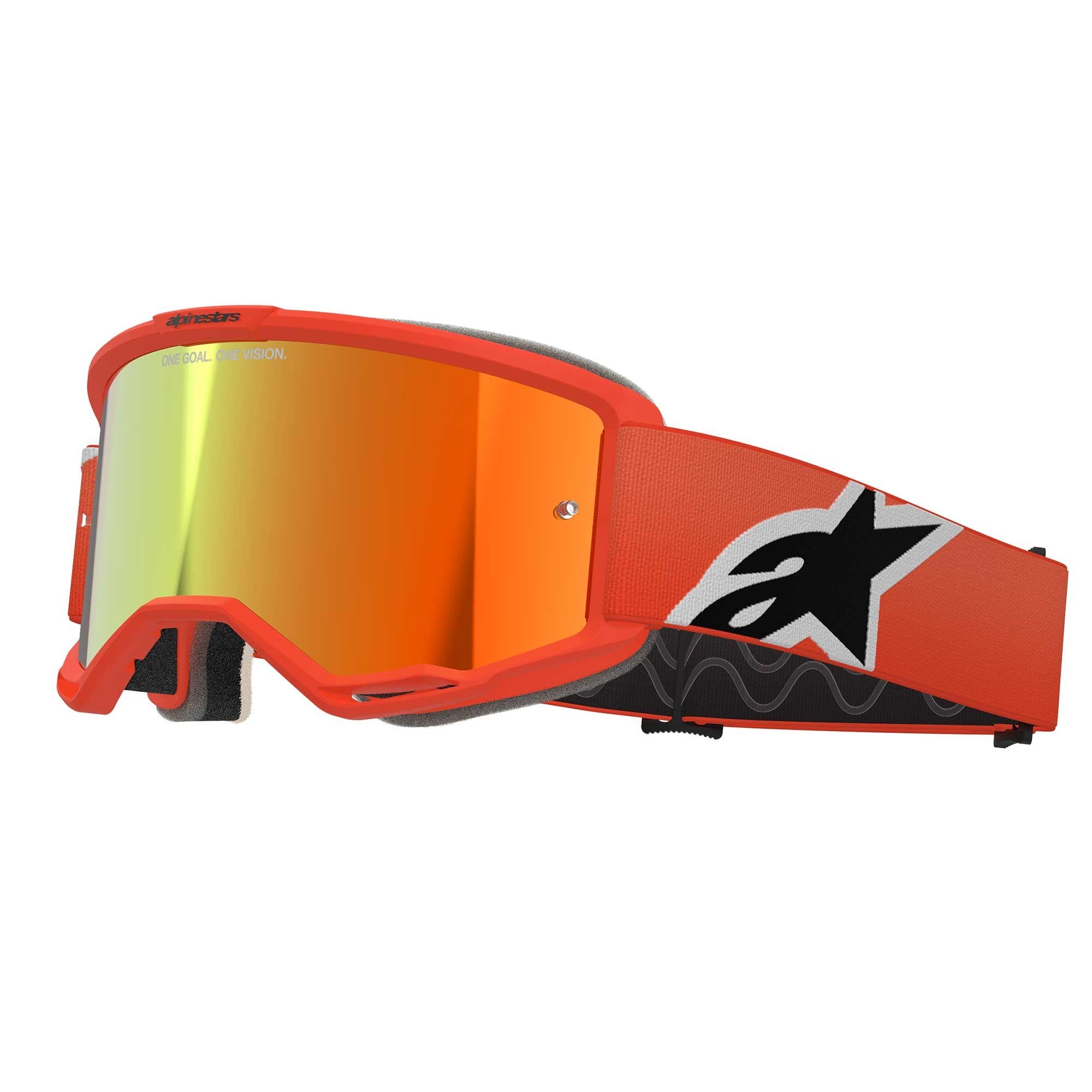 Alpinestars MX | MTB Vision 5 Goggles CORP (Orange) Mirror Red Lens