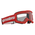 Alpinestars Vision 3 WORDMARK MX Goggles (Red) Clear Lens