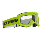 Alpinestars Vision 3 WORDMARK MX Goggles (Yellow Fluo) Clear Lens