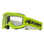 Alpinestars Vision 3 WORDMARK MX Goggles (Yellow Fluo) Clear Lens