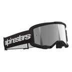 Alpinestars Vision 3 WORDMARK MX Goggles (Black) Mirror Silver Lens