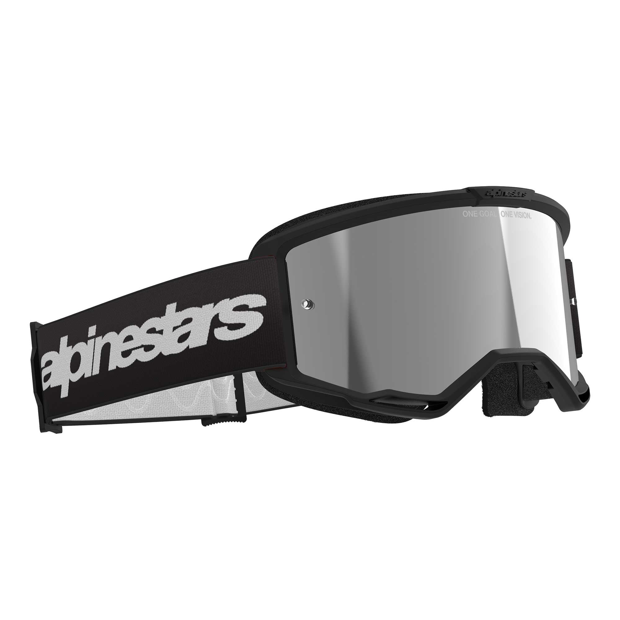 Alpinestars MX | MTB Vision 3 Goggles WORDMARK (Black) Mirror Silver Lens