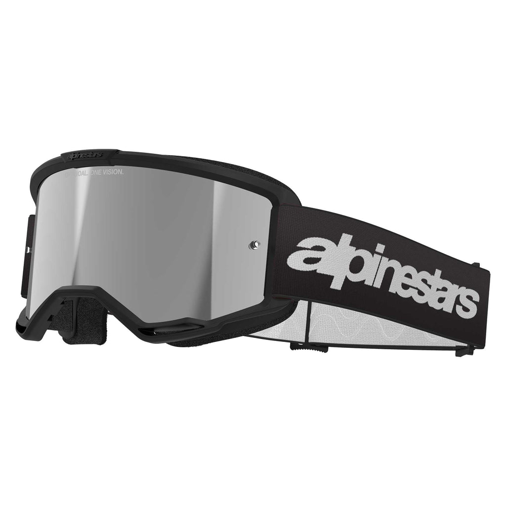 Alpinestars MX | MTB Vision 3 Goggles WORDMARK (Black) Mirror Silver Lens