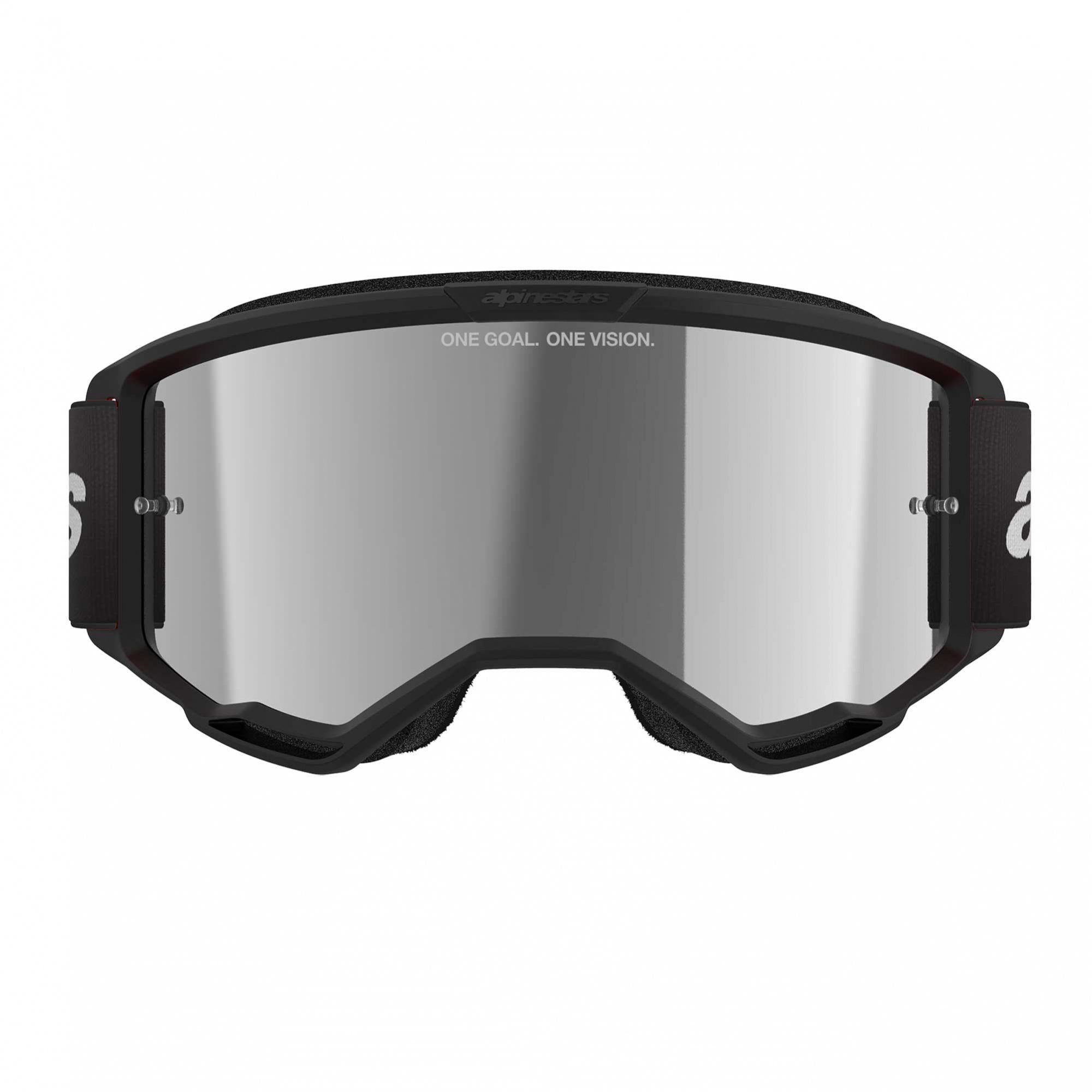 Alpinestars MX | MTB Vision 3 Goggles WORDMARK (Black) Mirror Silver Lens