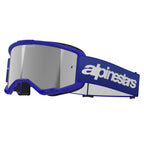 Alpinestars Vision 3 WORDMARK MX Goggles (Blue) Mirror Silver Lens